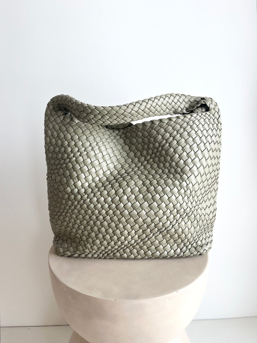 Accessories madaboutstyle | Johanna Woven Shoulder Bag | Green