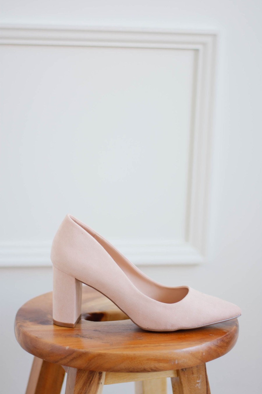 Footwear madaboutstyle | Meier Block Heel Pump - Beige