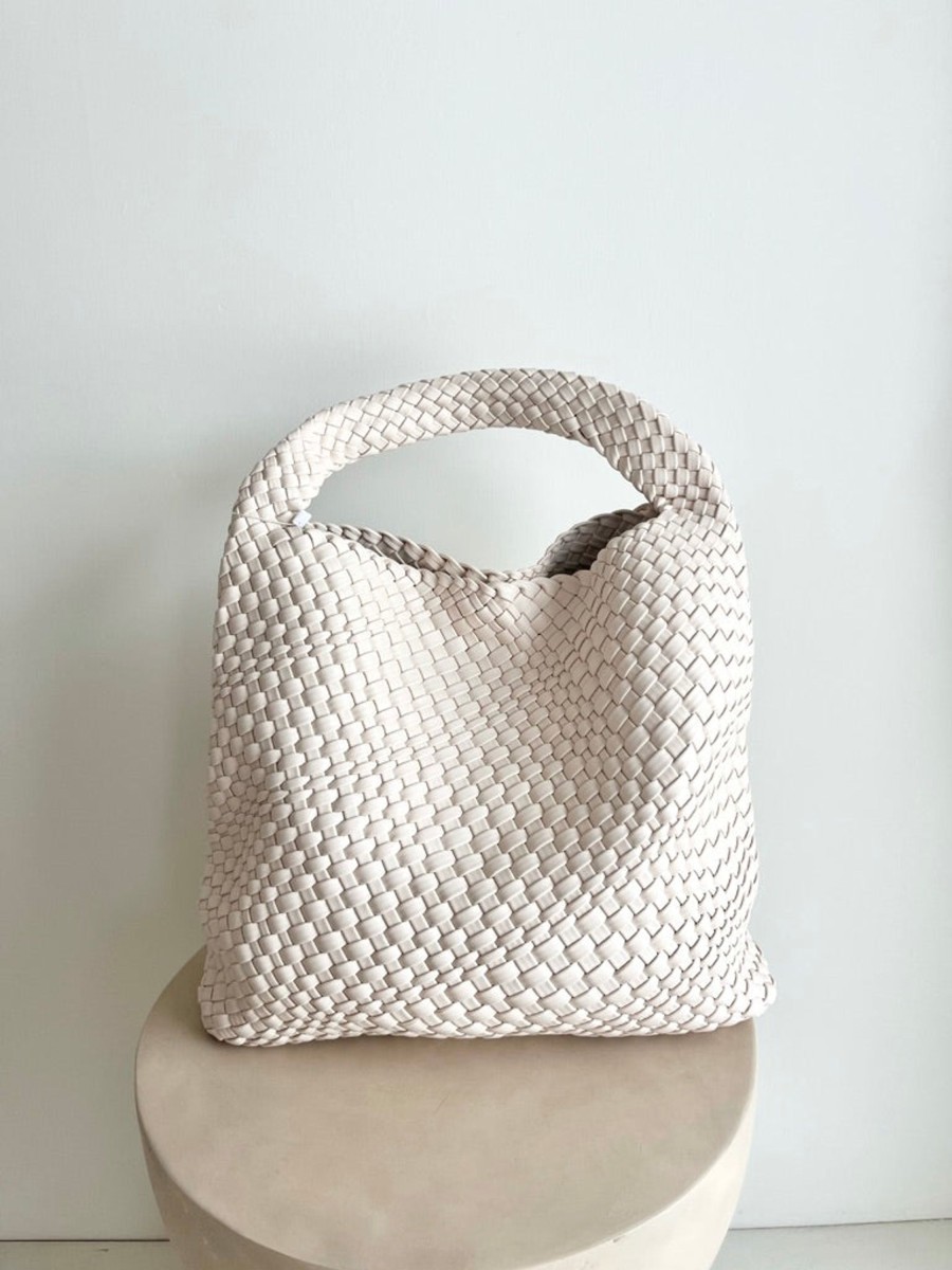 Accessories madaboutstyle | Johanna Woven Shoulder Bag | Ivory