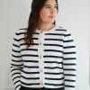 Tops madaboutstyle | Striped Sailor Cardigan