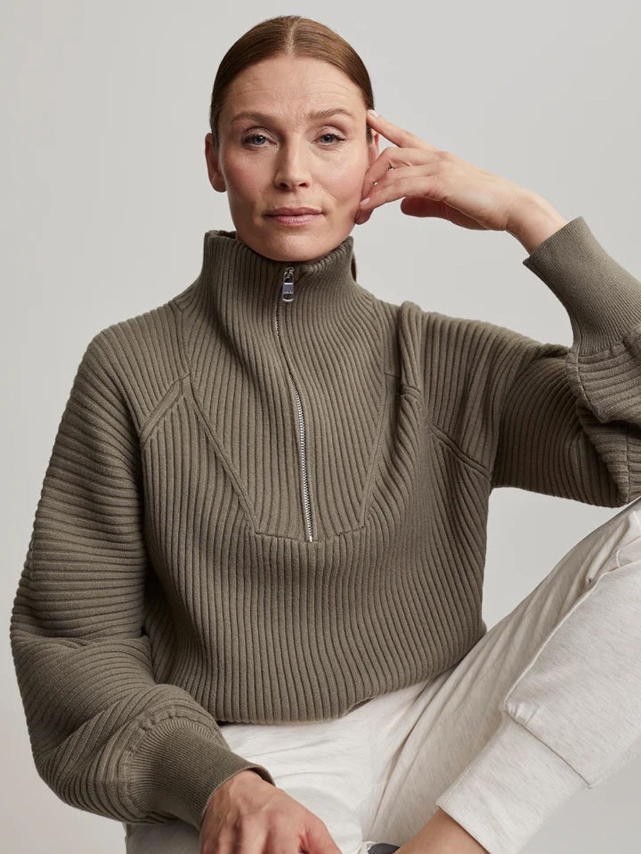 Tops varley | Varley | Reid Half-Zip Knit -Gravity Sage