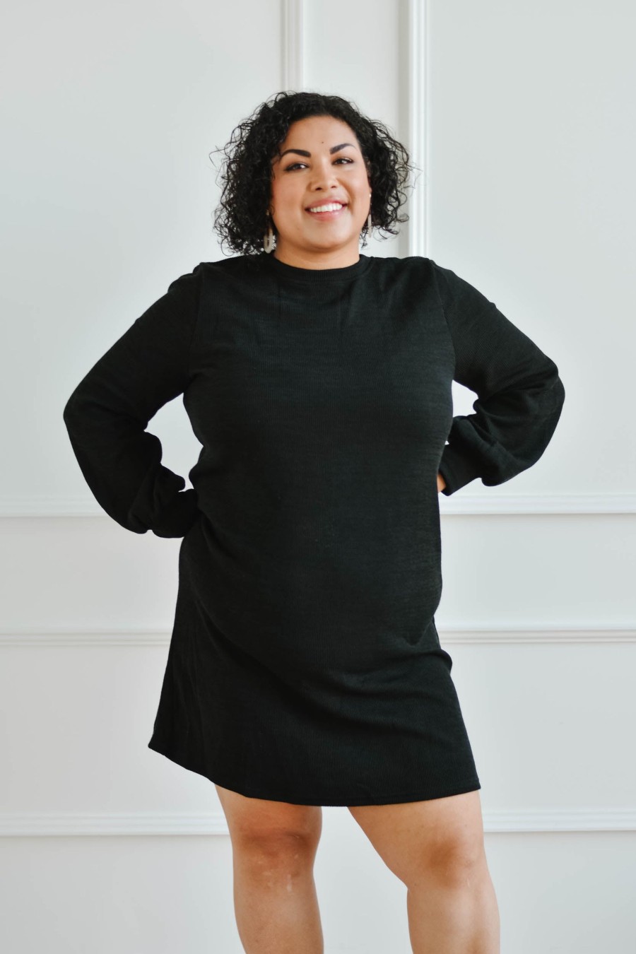 Curve madaboutstyle | Ribbed Knit Dress | S-2Xl