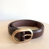 Accessories madaboutstyle | Oval Buckle Belt | Mahogany