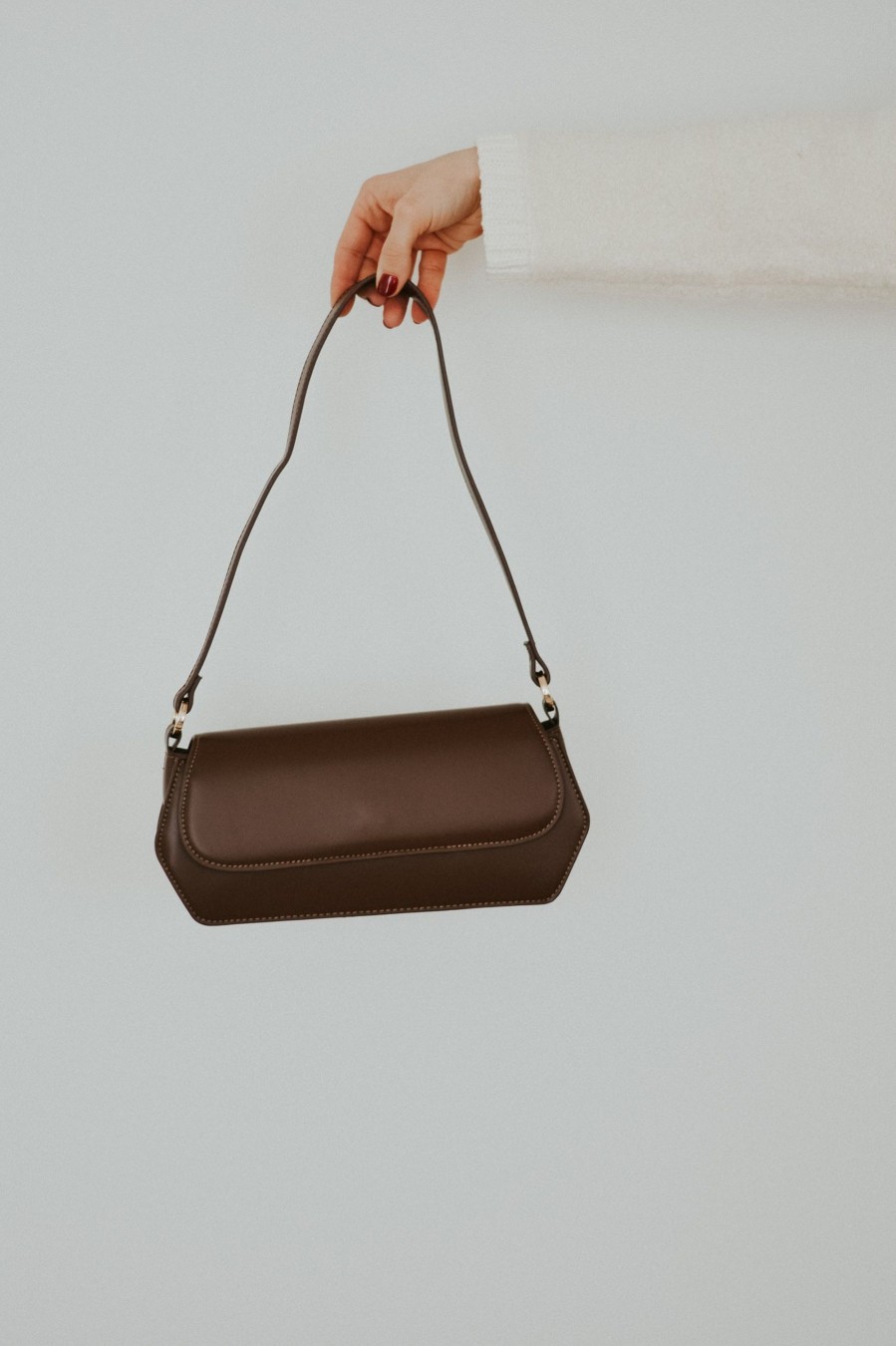 Accessories madaboutstyle | Judith Structured Shoulder Bag | Chestnut