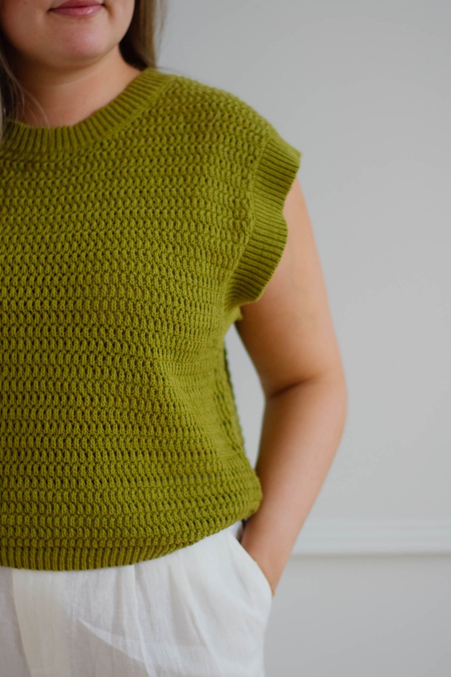 Tops madaboutstyle | Avocado Crochet Tank