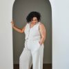 Curve madaboutstyle | Linen Wide Leg Trouser | 1Xl-3Xl