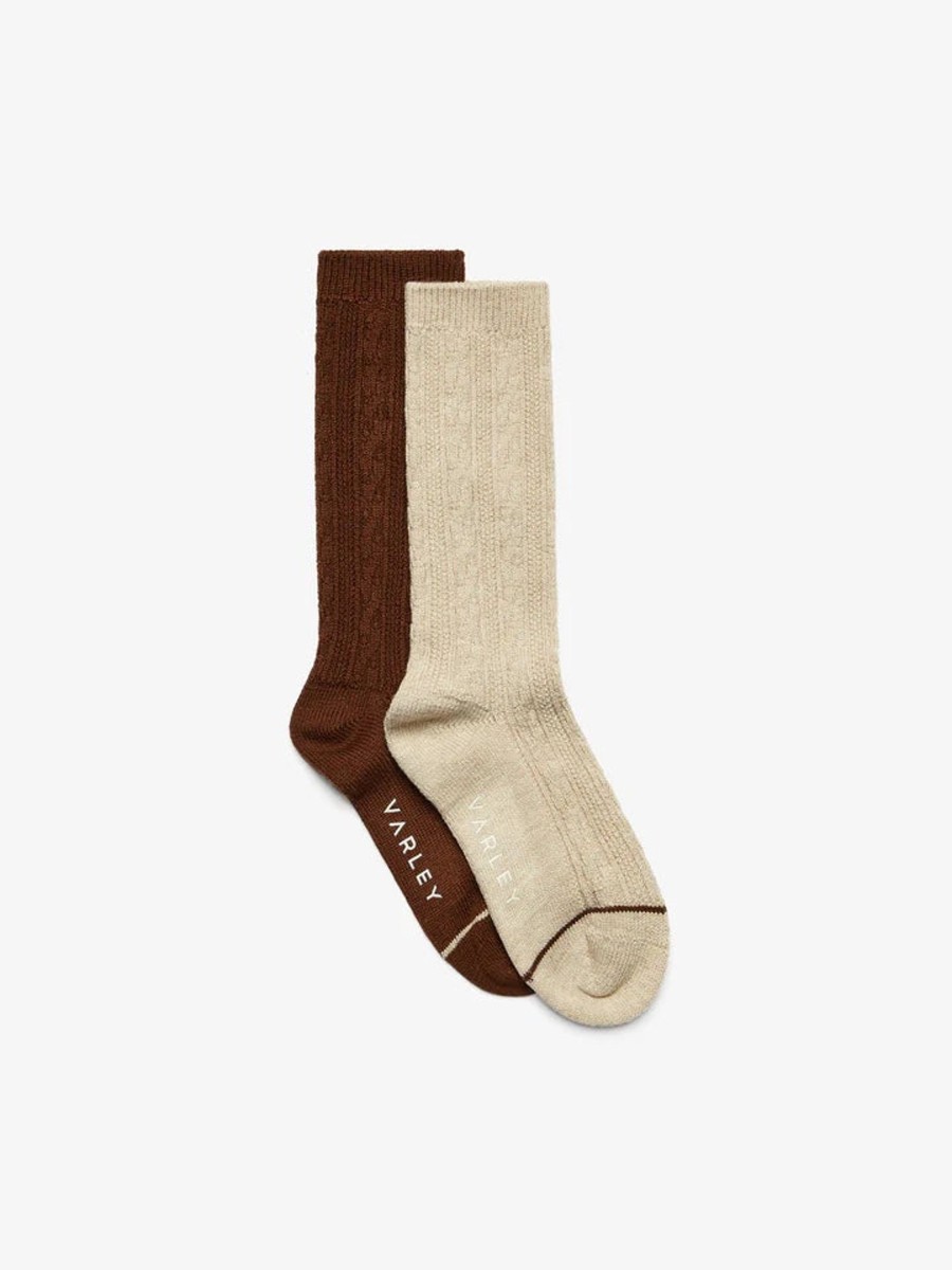 Accessories madaboutstyle | Varley | Primrose Plush Cable Sock - Chalk