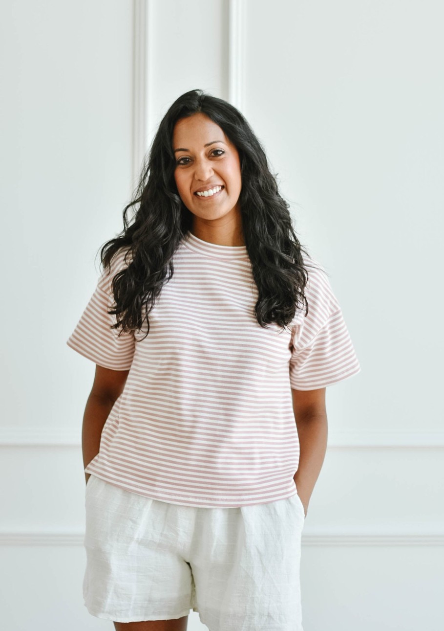 Tops madaboutstyle | Striped Basic Tee