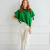 Tops madaboutstyle | First Tee Green Waffle Knit