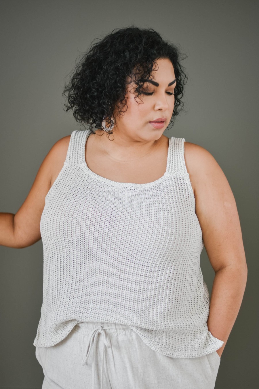 Curve madaboutstyle | Stone Crochet Top | 1Xl-3Xl