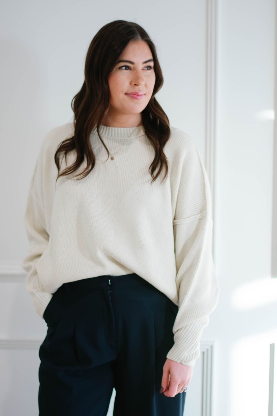 Tops madaboutstyle | The Always Sweater - Cream