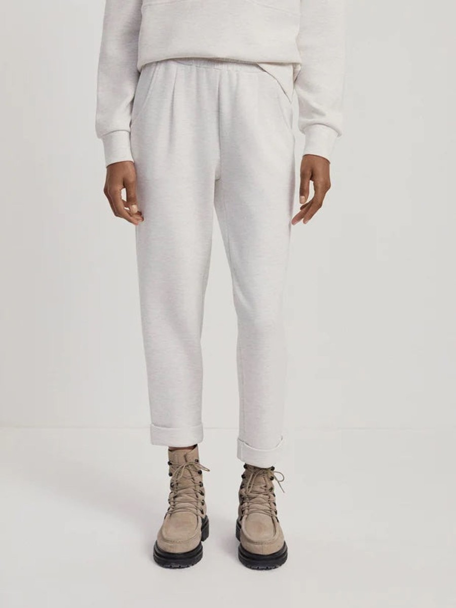 Bottoms madaboutstyle | Varley | The Rolled Cuff Pant 25" -Ivory Marl