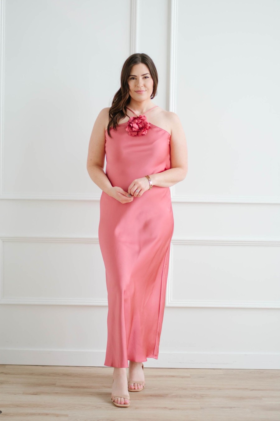 Dresses madaboutstyle | Rose Satin Midi