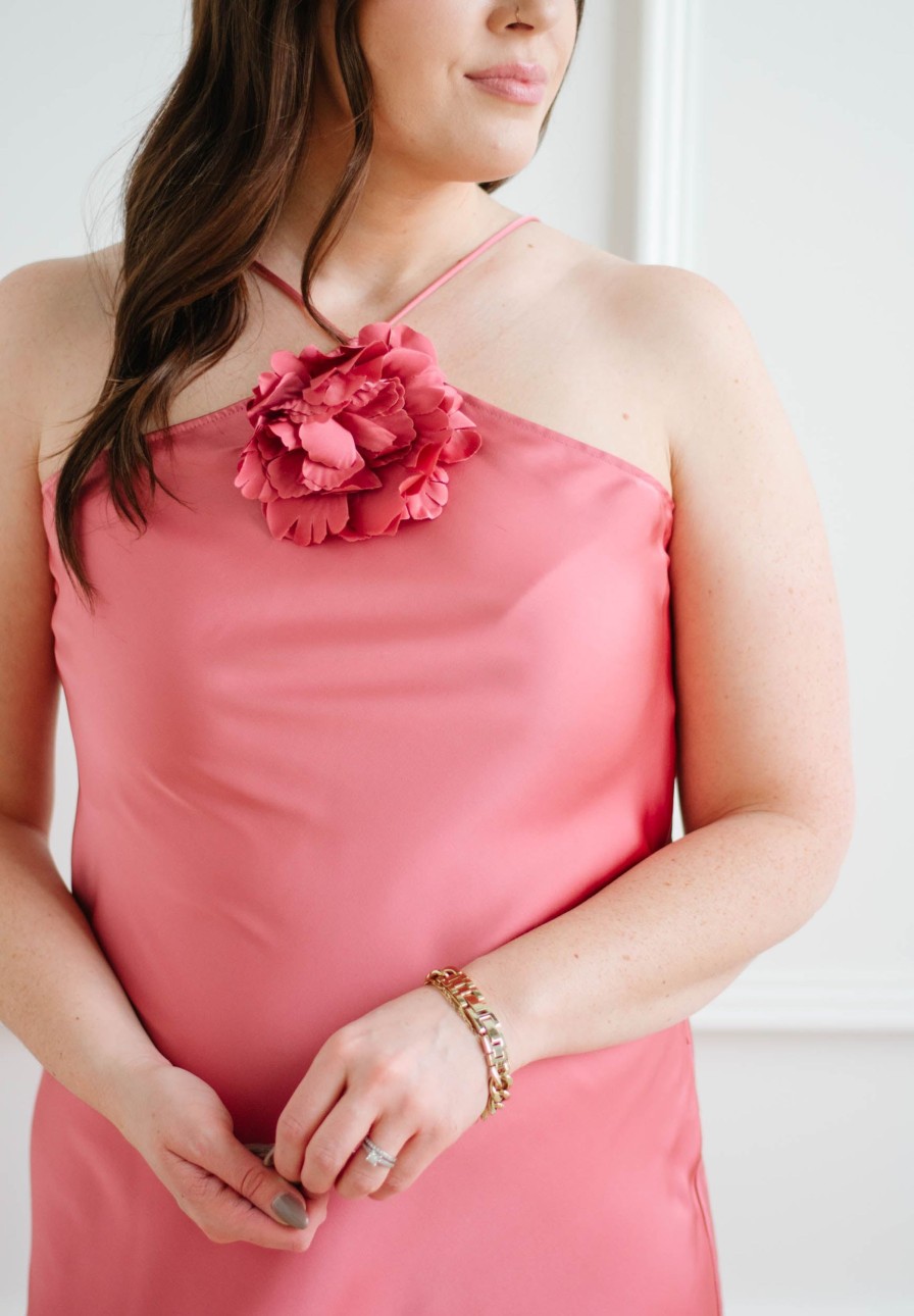 Dresses madaboutstyle | Rose Satin Midi