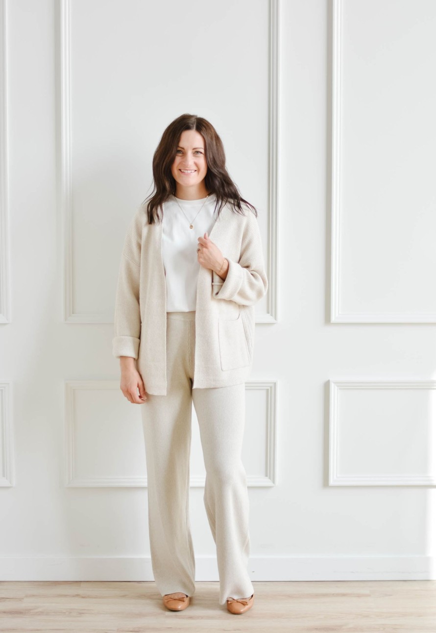 Bottoms madaboutstyle | Cozy Oatmeal Knit Pants