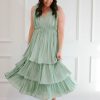 Dresses madaboutstyle | Sage Pleated Maxi Dress