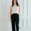 Bottoms madaboutstyle | Straight Leg Linen Trouser