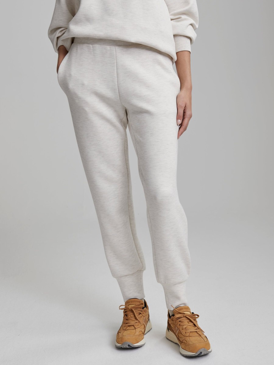 Bottoms varley | Varley | The Slim Cuff Pant 25" - Ivory Marl