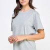 Tops madaboutstyle | Elevated Boxy Cotton Tee- Grey