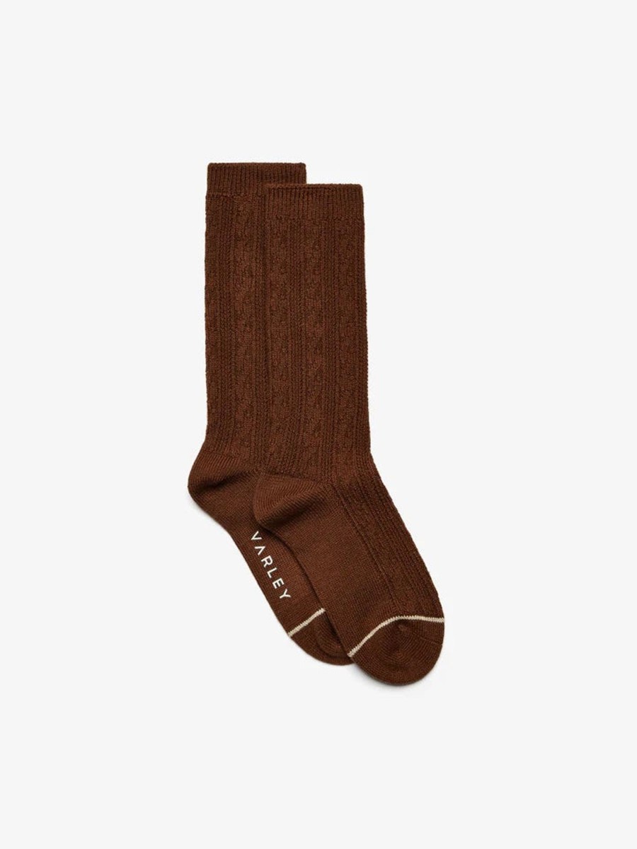 Accessories madaboutstyle | Varley | Primrose Plush Cable Sock - Cappucino