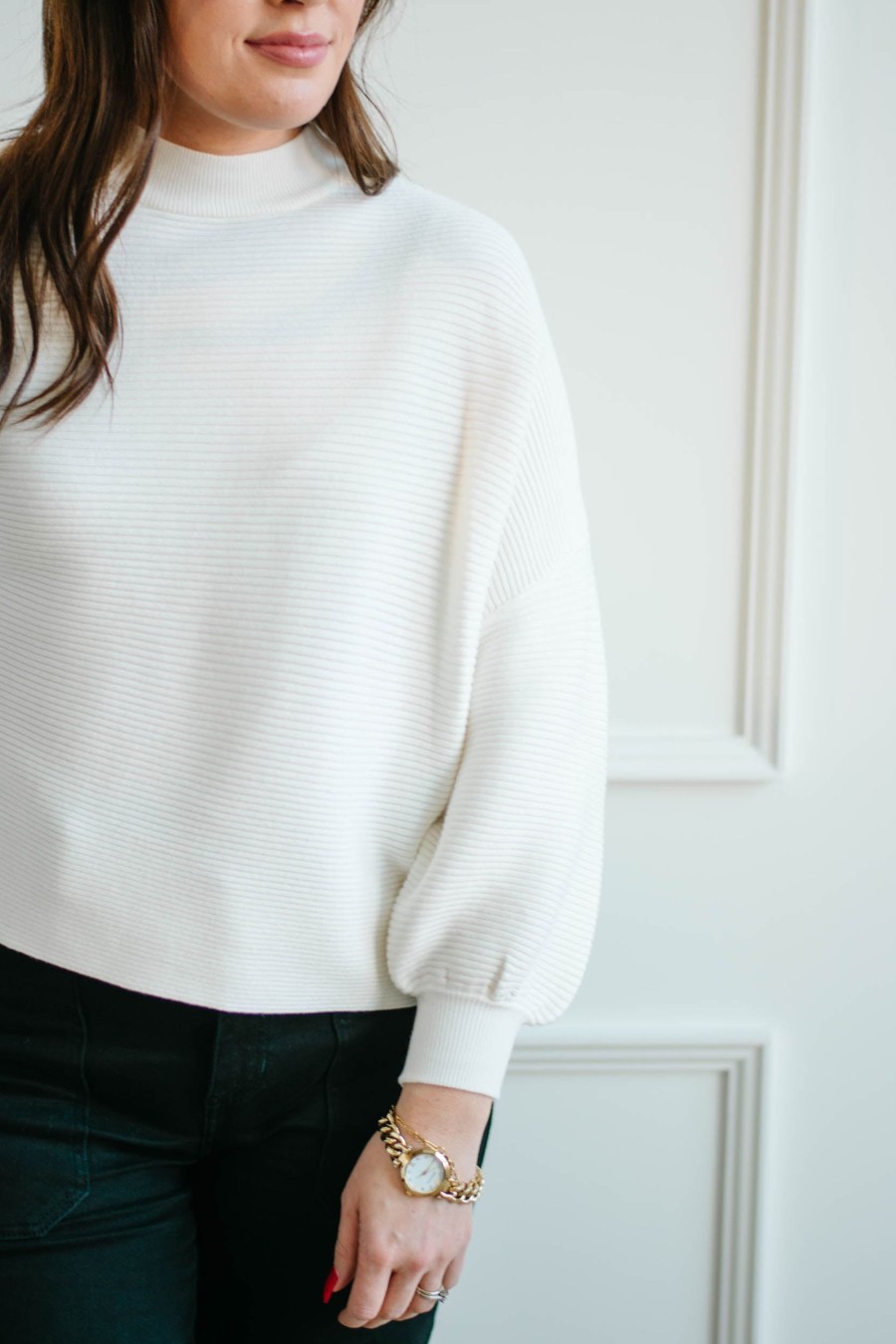 Tops madaboutstyle | Crisp Air Ribbed Knit