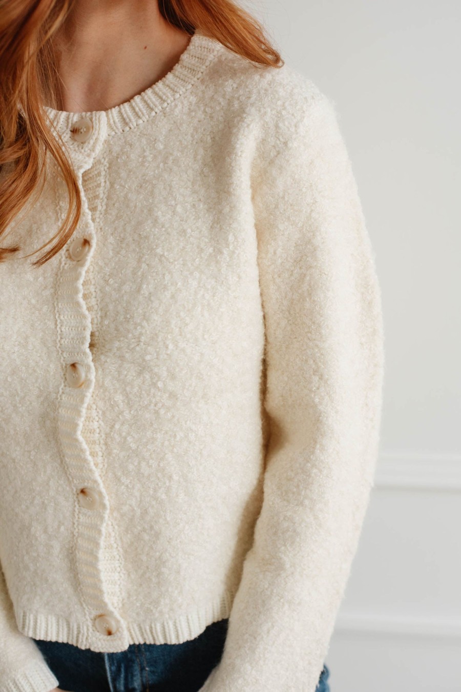 Tops madaboutstyle | Soft Boucle Cropped Cardigan