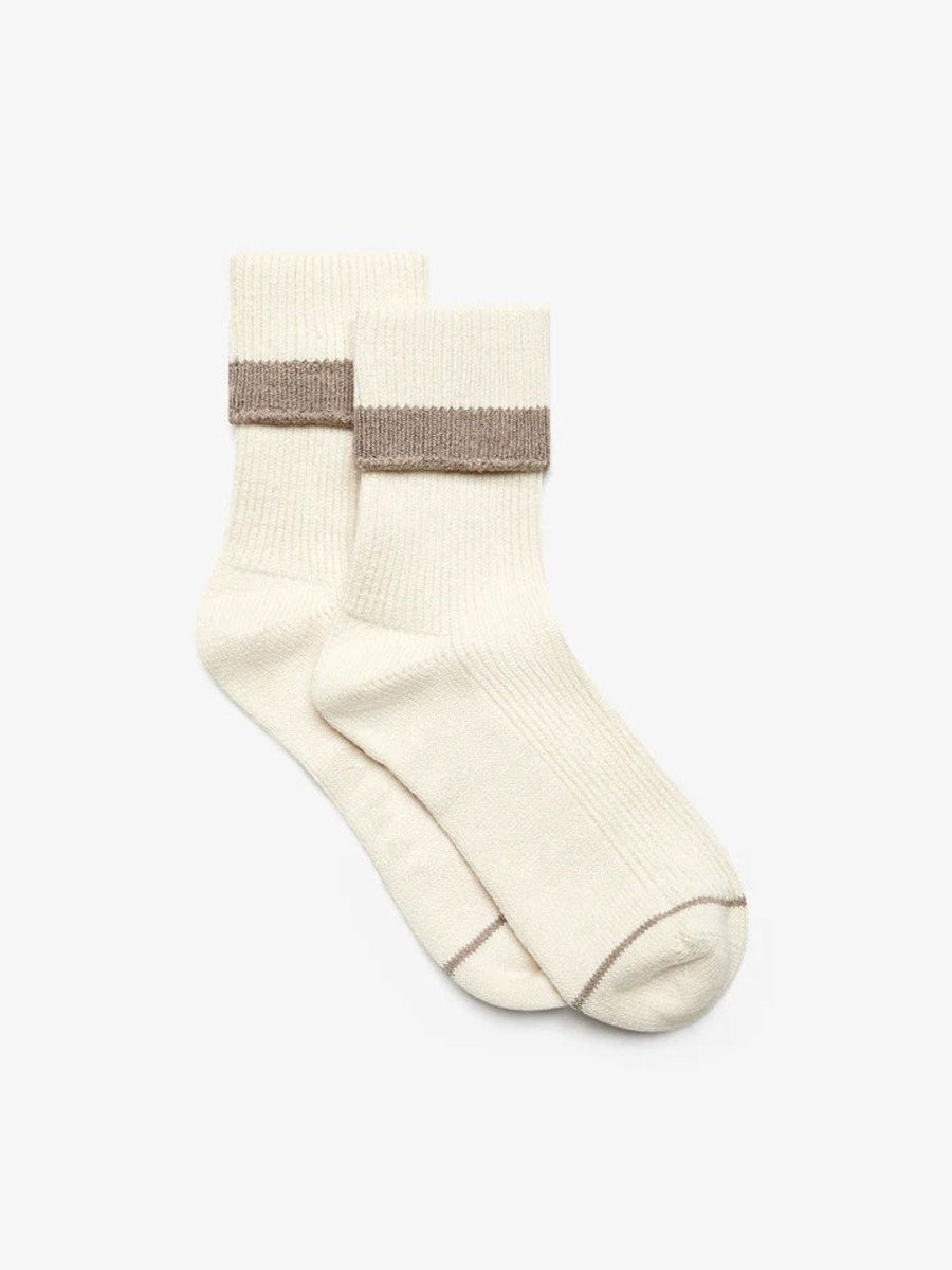 Accessories varley | Varley | Kerry Plush Roll Top Sock -Egret/ Sandmarl