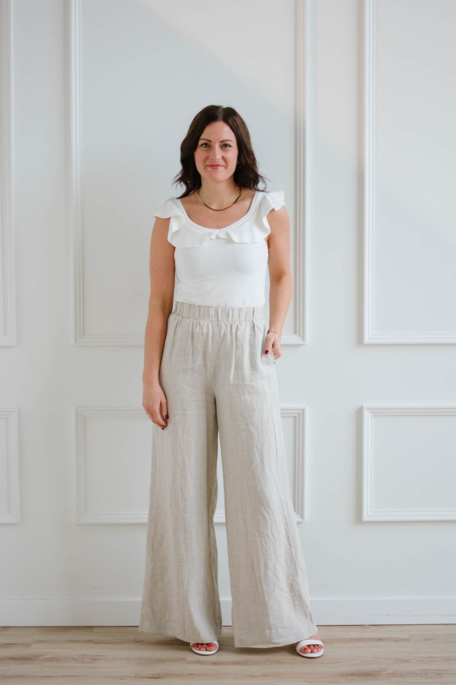 Bottoms madaboutstyle | Linen Wide Leg Pant