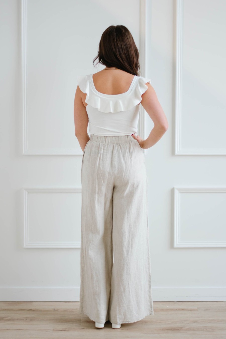 Bottoms madaboutstyle | Linen Wide Leg Pant