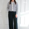 Bottoms madaboutstyle | Navy Pin Tucked Trousers