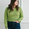 Tops madaboutstyle | Matcha Polo Knit Sweater