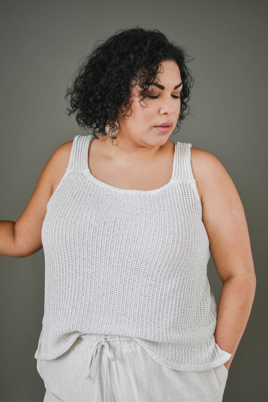 Tops madaboutstyle | Stone Crochet Top | 1Xl-3Xl