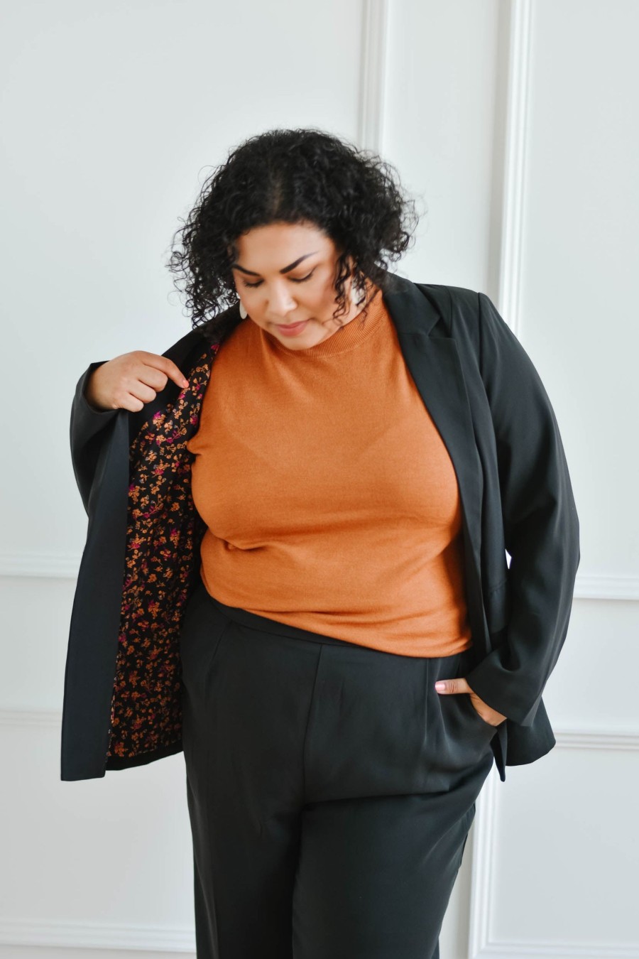 Curve madaboutstyle | Classic Black Blazer | 1Xl-3Xl